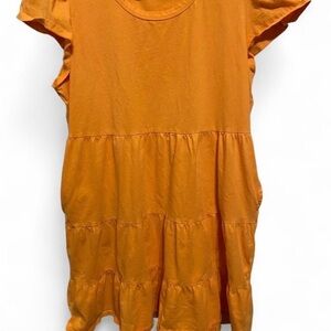 Time and Tru Orange Midi Dress